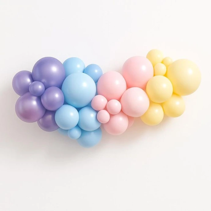 pastel balloons for birthday party