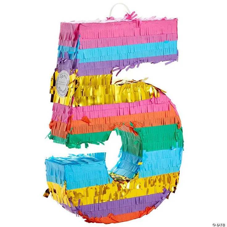 5 number pinata