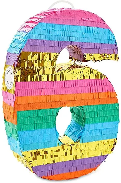 6 number pinata
